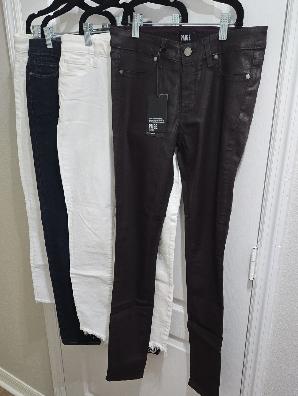 PAIGE Lot Of 4 Skinny Jeans 28 White, Denim, Coated